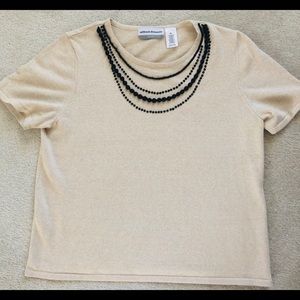 Alfred Dunner short sleeve light sweater shirt